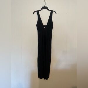 Summery Cotton Black Sleeveless Dress